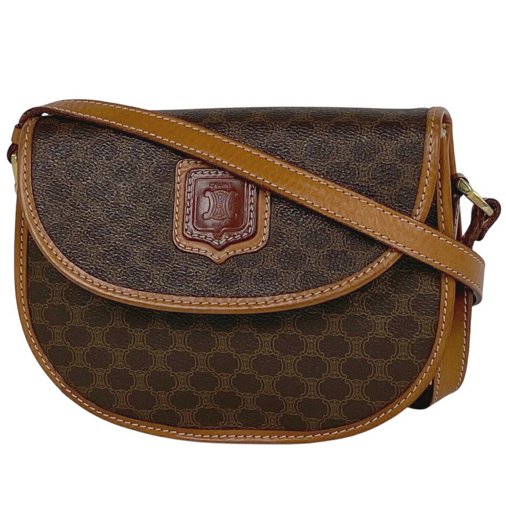 Celine Macadam shoulder bag cross Body Bum Crossbody Belt canvas brown